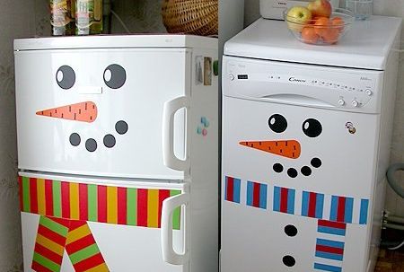 Холодильник-снеговик