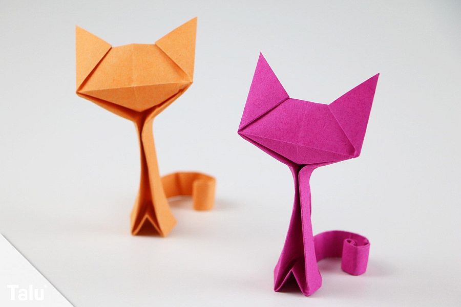 Оригами кошка из бумаги | Лучшие самоделки своими руками - Best DIY