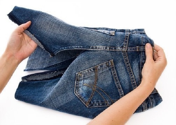 Как превратить джинсы в юбку