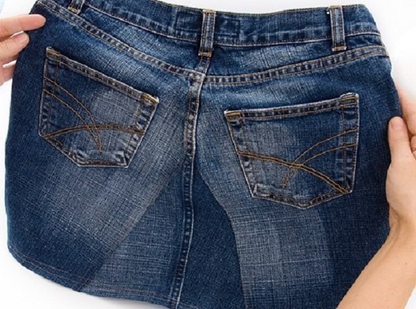 Как превратить джинсы в юбку