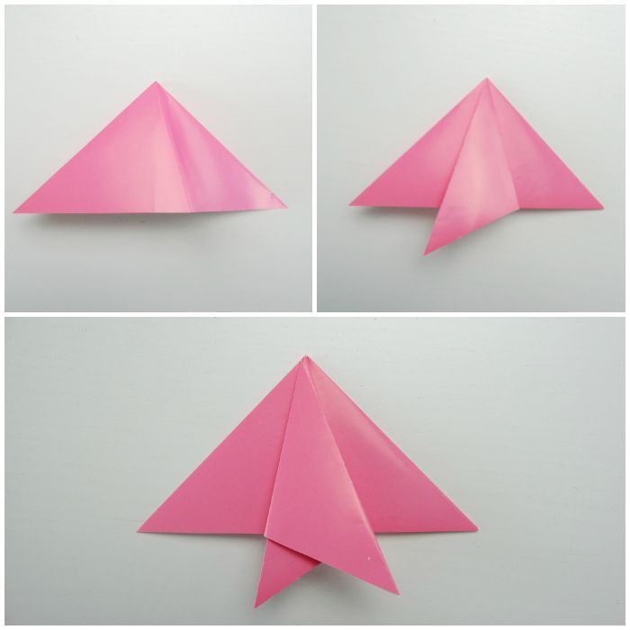 Простые рыбки из бумаги в технике оригами для детей