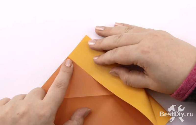 Оригами: объёмная шестигранная звезда-цветок из бумаги