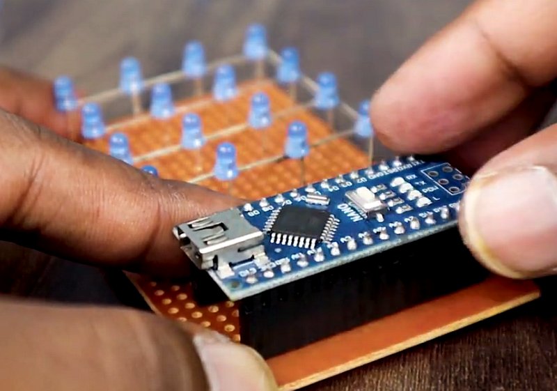 Мини 3D светодиодный куб на Arduino своими руками