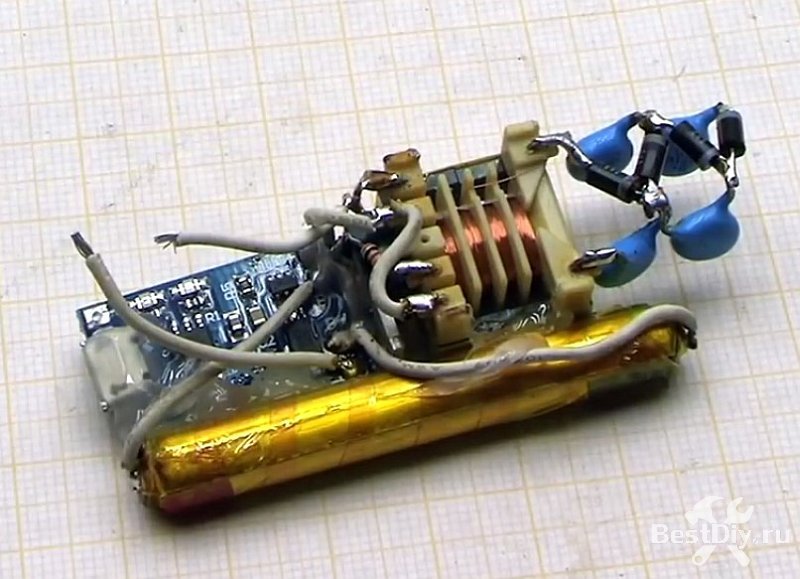 Электрошокер из деталей старого принтера