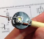 Простой детектор скрытой проводки на одном транзисторе