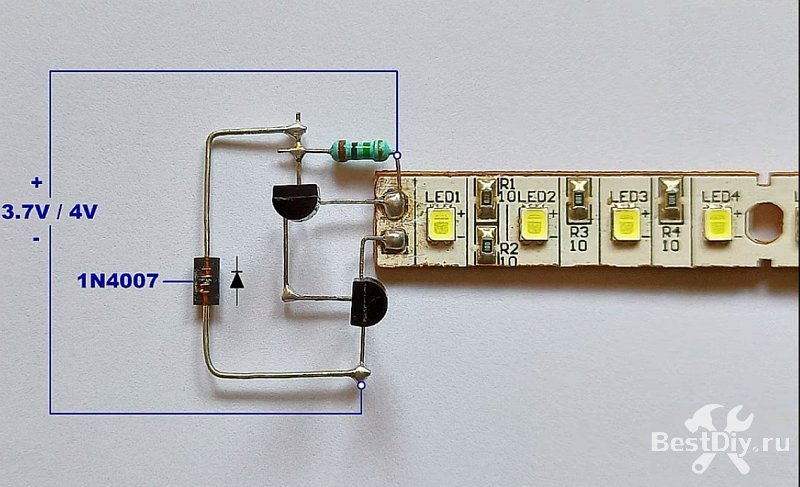 Диод в качестве датчика света для автоматического включения освещения (сумеречный датчик)