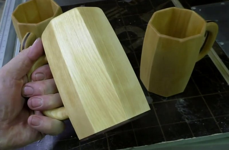 Гранённая пивная деревянная кружка своими руками