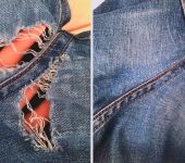 Как зашить дырку на джинсах, чтобы её не было видно